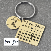 Custom Engraved Date Keychain - thependint