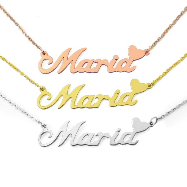 Personalized Gold Name Necklace - thependint