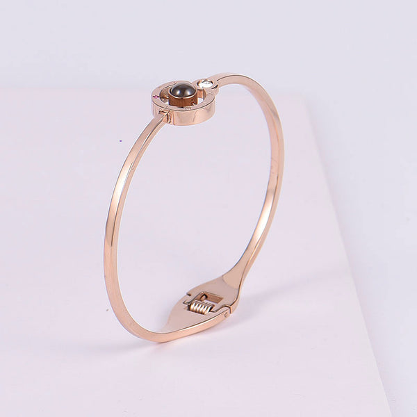 'I Love You' Rose Gold Bracelet - thependint