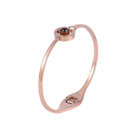 'I Love You' Rose Gold Bracelet - thependint