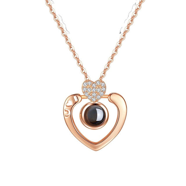 'I Love You' Double Heart Shaped Necklace - thependint